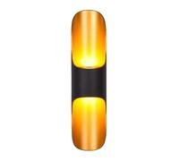 Modern Minimalist Wall Lamp, Outdoor Wall Lamp, Led, 10W, Self-Contained Light Source, Powder Room, Bedroom, Living Room, Corridor, Villa, Terrace, Garden Balcony./Black+d/Warm Light/Black/War
