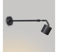 Baufas Wall Light Modern Minimalist Long Arm Industrial LED 10W Telescopic Rotating (Black, 3000K)