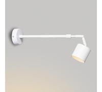 Modern Minimalist Wall Light, Long Arm Industrial Wall Lamp, Indoor Spot Picture Lighting with Telescopic and Rotating Functions, 10W LED Wall Sconces for Bedroom Bedside Hallway Living(White,6000K)