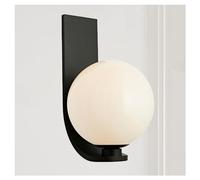 Modern Minimalist Wall SconceContemporary 10 Inch White Opal Globe Lighting Fixture for Bedroom Living Room Dining RoomStylish Wall Mount Lamp