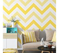 Modern Minimalist Wallpaper Striped Wallpaper Yellow Black Pink Blue Wallpaper 0.53m x 10m = 5.3m2/roll For Kids Room Bedroom Living Room TV Background (Yellow)