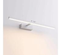 Modern Minimalist White Wall Sconce Nordic Linear Bath Vanity Light Fixture Rotatable Mid Century Mirror Cabinet Lamp for Bathroom Up Down Design for Contemporary Washroom