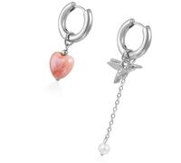 Modern Mismatched Heart Bird Earrings Creative Geometric Jewelry Hypoallergenically Metal Ear Accessories Her Fashion Statement Earrings