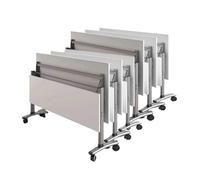 Modern Mobile Folding Conference Table Rectangle Meeting Desk Versatile Office Training Table Boardroom Furniture for Collaborative Spaces Ideal for Office Conference Rooms