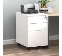 Modern Mobile Locking File Cabinet Under Desk Storage for A4 Documents - Secure Drawer with Keys, Ideal Home Office, Stylish & Functional Solution