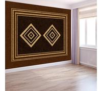 Modern Modernism Wall Mural 300 x 210 cm (W x H), Abstract Geometry Diamond Squares Wallpaper Mural for Accent Wall in Bedroom Living Room or Hallway, Panoramic Poster Wallpaper