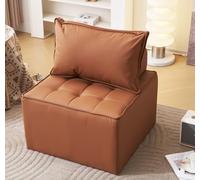 Modern Modular L Shaped Sectional Sofa Convertible Couch Set with Armless Design Brown Color for Living Room and Bedroom