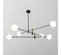Modern molecular magic bean, simple classic home main light, small household molecular lights, living room lights, for dining room bedroom hall lamps,Black,4 Light