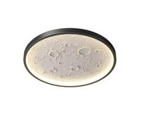 Modern Moon Wall Sconce Round Wall Lamp Contemporary Creative Night Light Decor Three Tdimming Ceiling Light for Bedroom Kids Room Living Room Hallway(White,Diameter 24Cm)/Black/Diameter 30Cm