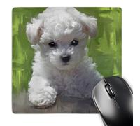 Modern Mouse Mat Bichon Frise Puppy 25X30Cm, Mouse Pad Portable Desk Mats For Home Pc Work