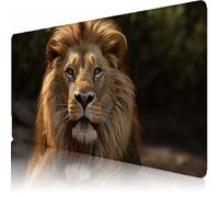 Modern Mouse Pad 1200 x 600 x 3 mm Extended Large Mouse Mat, Keyboard Mousemat, Desk Mat Workspace Decor with Anti-Slip Base & Anti-Fray Edges, Waterproof Desk Accessories for Work (Lion) L-x8092