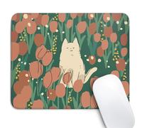 Modern Mouse Pad Cute Cat Square Aesthetic Anime Mouse Mat Keyboard Pad 25x30cm for Work,Computer,Studying