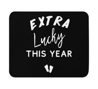 Modern Mouse Pad, Extra Lucky This Year Thankful Future Mom Baby Bump Mousepads Comfortable Keyboard Pad 25X30cm for Office Laptop Work