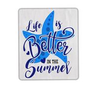 Modern Mouse Pad, Life is Better in The Summer Mouse Mat Non-Slip Desk Mats 25X30cm for PC Studying Work