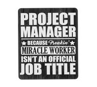Modern Mouse Pad, Project Manager Quote Mouse Mat Comfortable Desk Pad 25X30cm for Work Office Computer
