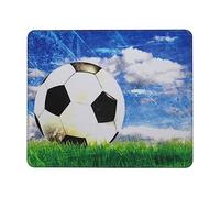 Modern Mouse Pad, Soccer On The Grass Mouse Mat Ergonomic Desk Pad 25X30cm for Office PC Laptop
