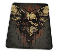 Modern Mousepads Skull Head Horror Moth Deaths Vintage 25X30Cm, Mouse Pad Washable Desk Pad For Home Typing Pc