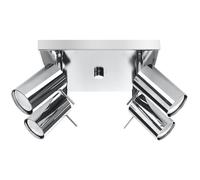 Modern Movable Plafond RING 4 STEEL CHROME GU10 LED SOLLUX LIGHTING Living room