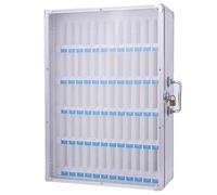 Modern Multi-Slot Aluminum Cell Phone Cabinet with Lock & 2 Keys - Durable Storage Solution for Offices, Schools & Factories - Secure & Stylish Design
