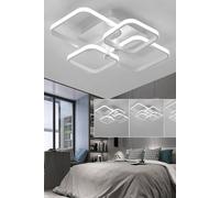 Modern Multi Square Ring LED Flush Mount Ceiling Light in White The hot sale White