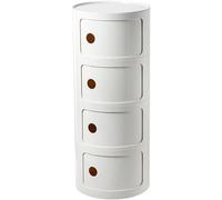 Modern Multi-Tier Storage Unit with Drawers - Versatile Round Cabinet for Kitchen, Bathroom, or Bedroom Organizer