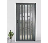 Modern Multifold Accordion Door for Laundry Room, Custom Size Aluminum and Acrylic Magnetic Folding Door