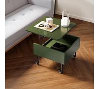 Modern Multifunctal Lift Top Coffee Table with Sto & Pulleys, Adjustable Height for Smals, Slish Bei Side Table - Perfect Living Room Fur Solut