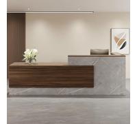 Modern MultiFunctional Reception Counter for Office & RetailStylish Cash Register Stand Right Side (160x61x105CM) Ideal for Salons & Reception Areas