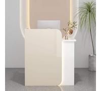 Modern Multifunctional Reception Desk with Lockable Drawers - Stylish Office, Beauty Salon & Retail Counter Furniture for Enhanced Organization & Security