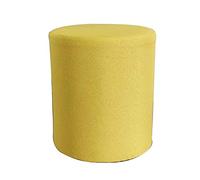 Modern N Chair - Round Upholstered Footrest Stool Beige Fabric Dressing Table Seat 100kg Capacity 30cm Height Stylish Shoe & Accent Stool for Living Room Bedroom Office.