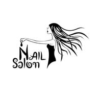 Modern Nail Salon Logo Beauty Studio Engraving Stickers 30x50.3cm Do not Damage The Wall Surface S-Black