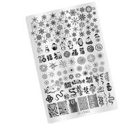 Modern Nails Art Plate with Flower Bows Patterns Nails Stamping Tool Enhancing Your Styles At Parties or Everyday Event Chinese Styles Template