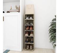 Modern Narrow Tall Shoe Cabinet with 6 Open Shelves, Stylish Hallway Storage nizer for Pairs of Shoes, Compact 27.5x27x102 cm Design, Space-Saving Solution