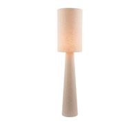 Modern Natural Oatmeal Linen Lamp with Fabric Shade and Base Happy Homewares Brown One Size