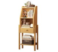 Modern Natural Wood Corner BookshelfFreestanding Storage Rack for Small Spaces Ideal for Living Room Office Kitchen80cm Industrial Design