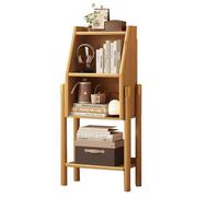 Modern Natural Wood Corner BookshelfFreestanding Storage Rack for Small Spaces Ideal for Living Room Office Kitchen80cm Industrial Design