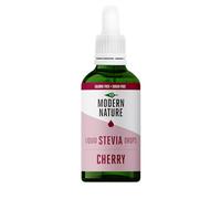 Modern Nature Cherry Flavour Drops | Sugar Free Flavour, Liquid Stevia Sweetener | Zero Calorie Water Drops & Natural Drink Enhancer for Flavoured Water & More - 50ml