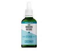 Modern Nature Coconut Flavour Drops | Sugar Free Flavour, Liquid Stevia Sweetener | Zero Calorie Water Drops & Natural Drink Enhancer for Flavoured Water & More - 50ml