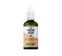 Modern Nature Hazelnut Flavour Drops | Sugar Free Coffee Syrup, Liquid Stevia Sweetener, Zero Calorie, Natural Sweetner Flavor Drops | Perfect for Coffee, Protein Shakes, Baking & Drinks - 50ml