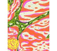 Modern Nature Inspired Notebook: Unique Abstracted Botanical Design. 200 Lined Pages. Soft Matte Cover