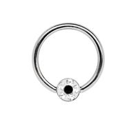 Modern Nature Piercing-Schmuck Lip Band Ring, BCR with Epoxy Plate, 4 mm Diameter, 2.8 mm Flat, 1,2 x 10 mm, Stainless Steel, No Gemstone