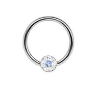 Modern Nature Piercing-Schmuck Lip Band Ring, BCR with Epoxy Plate, 4 mm Diameter, 2.8 mm Flat, 1,2 x 11 mm, Stainless Steel, No Gemstone