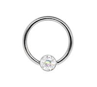 Modern Nature Piercing-Schmuck Lip Band Ring, BCR with Epoxy Plate, 4 mm Diameter, 2.8 mm Flat, 1,2 x 11 mm, Stainless Steel, No Gemstone