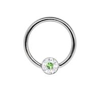 Modern Nature Piercing-Schmuck Lip Band Ring, BCR with Epoxy Plate, 4 mm Diameter, 2.8 mm Flat, 1,2 x 9 mm, Stainless Steel, No Gemstone