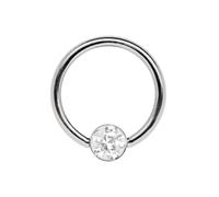 Modern Nature Piercing-Schmuck Lip Band Ring, BCR with Epoxy Plate, 4 mm Diameter, 2.8 mm Flat, 1,6 x 12 mm, Stainless Steel, No Gemstone