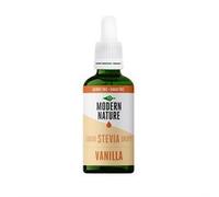 Modern Nature Liquid Stevia Drops 50ml Sweetener - Vanilla Flavoured - with Glass Dropper - Keto - Paleo - Vegan - Diabetic (1)