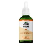 Modern Nature Vanilla Flavour Drops | Sugar Free Coffee Syrup, Liquid Stevia Sweetener, Zero Calorie, Natural Sweetner Flavor Drops | Perfect for Coffee, Protein Shakes, Baking & Drinks - 100ml