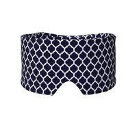 Modern Navy Blue Moroccan Geometric, Full Eye Covers Light Blocking Eye Mask Sleep Eye and Ear Muffs