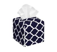 Modern Navy Blue Moroccan Geometric, Tissue Box Holder Tissue Box Cover Tissue Holder Tissue Dispenser