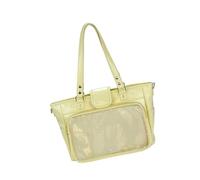 Modern Nervous Aesthetic Bag with Detachable Belt for Gym, Yellow | Permanent PU Leather Soft Wide Shoulder Belts, Water Immune for Daily Use and Casual Trip Travel
